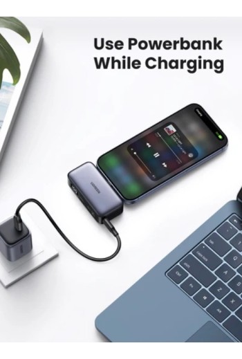 UGREEN 5000 mAh 22.5 W Eingebaute USB-C Powerbank mit LED-Anzeige