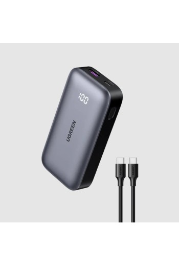 UGREEN 10000 mAh PD 30 W Powerbank mit USB-C Ladekabel (0.5 M)