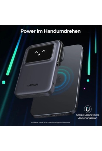 UGREEN Uno Magnetische Kabellose Powerbank 5000 mAh 7.5 W-Schwarz