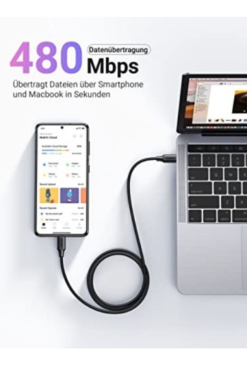 UGREEN 100 W USB-C auf USB-C Ladekabel (2 Stück)-1M