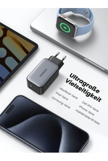 UGREEN 65 W USB-C GaN Ladegerät mit 3-Ports