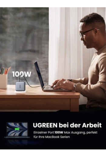 UGREEN 100 W USB-C GaN Ladegerät mit 4-Ports