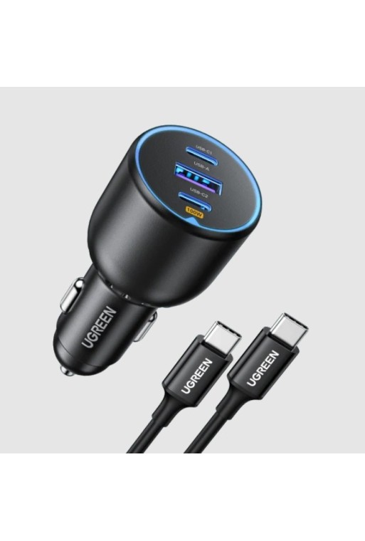 UGREEN 130 W USB-C KFZ Autoladegerät mit 3-Ports