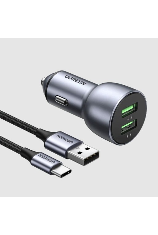 UGREEN 36 W KFZ USB 3.0 QC Autoladegerät mit 1M USB-C Kabel