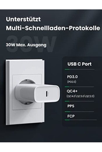 UGREEN 30 W USB-C PD Schnellladegerät