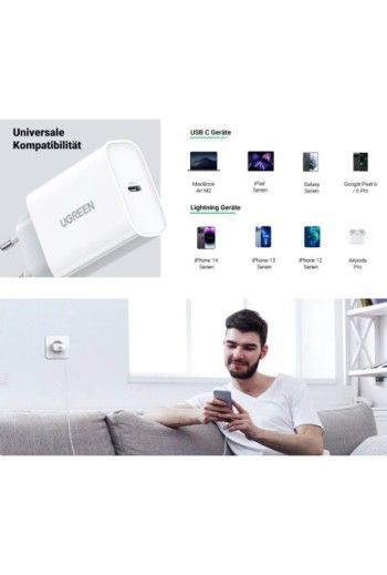 UGREEN 30 W USB-C PD Schnellladegerät