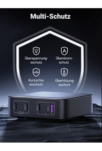 UGREEN Nexode 100W USB C Ladegerät Mehrfach USB C Netzteil 4-Port GaN Charger