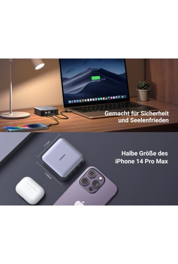 UGREEN Nexode 65W USB C Ladegerät GaN USB C Netzteil 4 Port PD Charger kompatibel