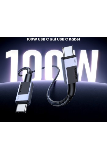 UGREEN 100 W PD 3.0 USB-C auf USB-C Schnellladekabel