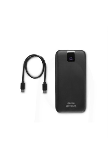 Hama Power Pack "PD 20" 20000mAh, Ausgänge: 2x USB-C, USB-A, Schnellladen, Anth.