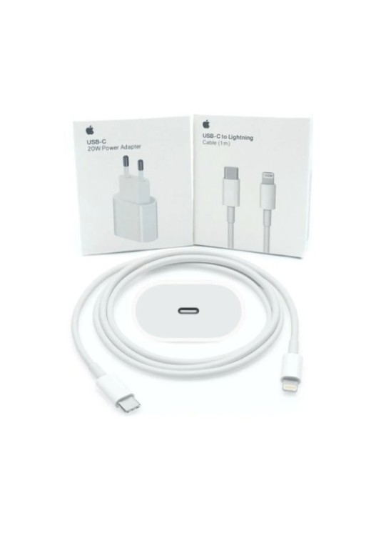 Apple 1m USB-C Ladekabel + 20W Adapter Schnell Ladegerät / iPhone, iPad oder AirPod