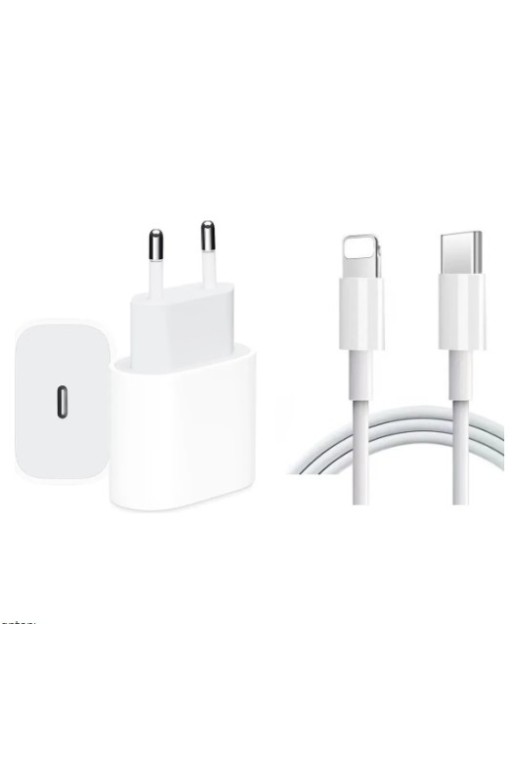 2 Meter Schnelladekabel Lightning Netzteil 20W USB C Ladegerät für Apple iPhone 14, 13, 12, 11, XR, XS, Pro, Max