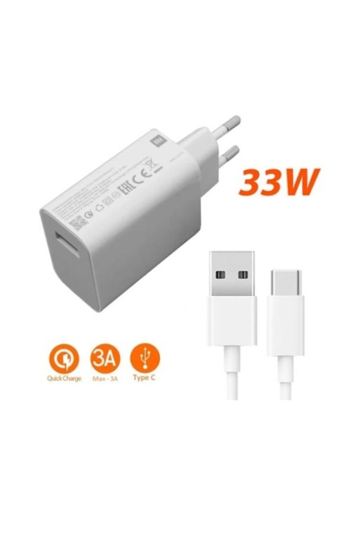 Original Xiaomi QuickCharge 3.0 USB 33W 3A USB-C Ladegerät Netzteil Ladekabel Charger