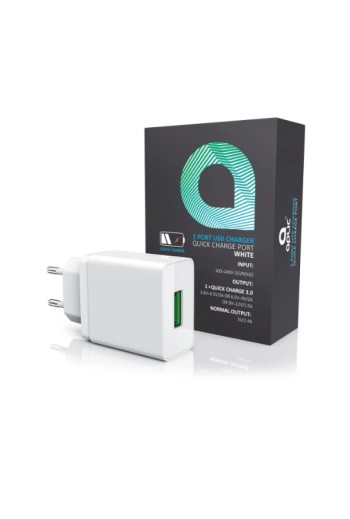 Aplic USB-Ladegerät 3000 mA, Quick Charge 3.0 USB-Ladegerät 1x USB A QC 3.0 Port / max. 3A über QC