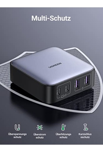 UGREEN Nexode 65 W USB-C GaN PD Ladegerät 4-Ports