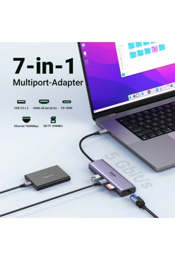 UGREEN Revodok 7-IN-1 4K@60Hz HDMI USB-C Hub