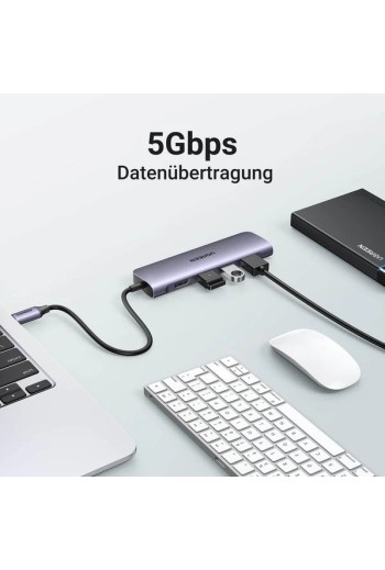 4K HDMI 6-IN-1 USB-C Hub
All-in-One-USB-C-Hub