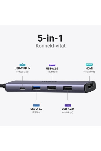 UGREEN Revodok PD 100 W 4K HDMI USB-C Hub