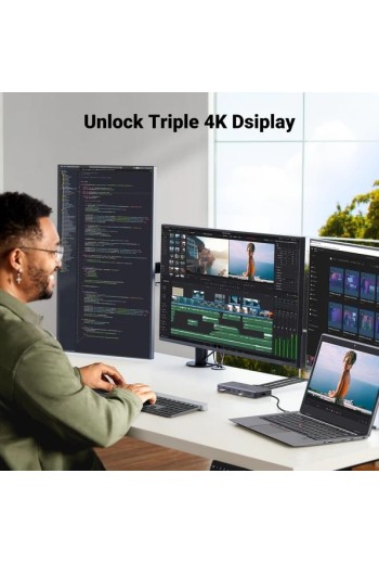 Revodok Pro 313 Triple Display 13-IN-1 USB-C Dockingstation