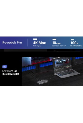 Revodok Pro 313 Triple Display 13-IN-1 USB-C Dockingstation