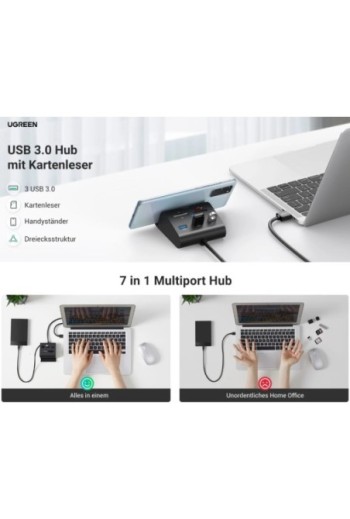 UGREEN USB Hub Kartenleser USB 3.0 Hub