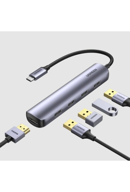 USB-C Hub mit USB 3.0 und 4K@30Hz HDMI Adapter