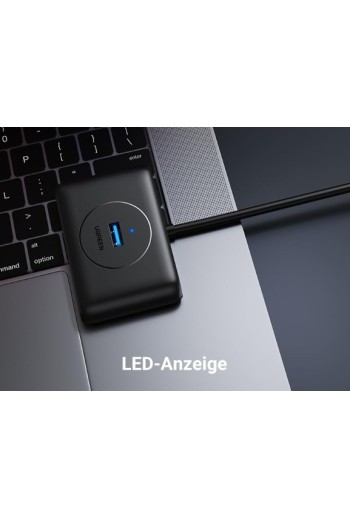 UGREEN 4-IN-1 USB 3.0 Hub mit LED-Anzeige